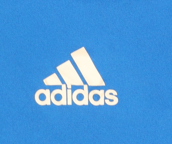 Adidas Boys Blue Colourblock Climalite Sports T-Shirt 11-12 Years