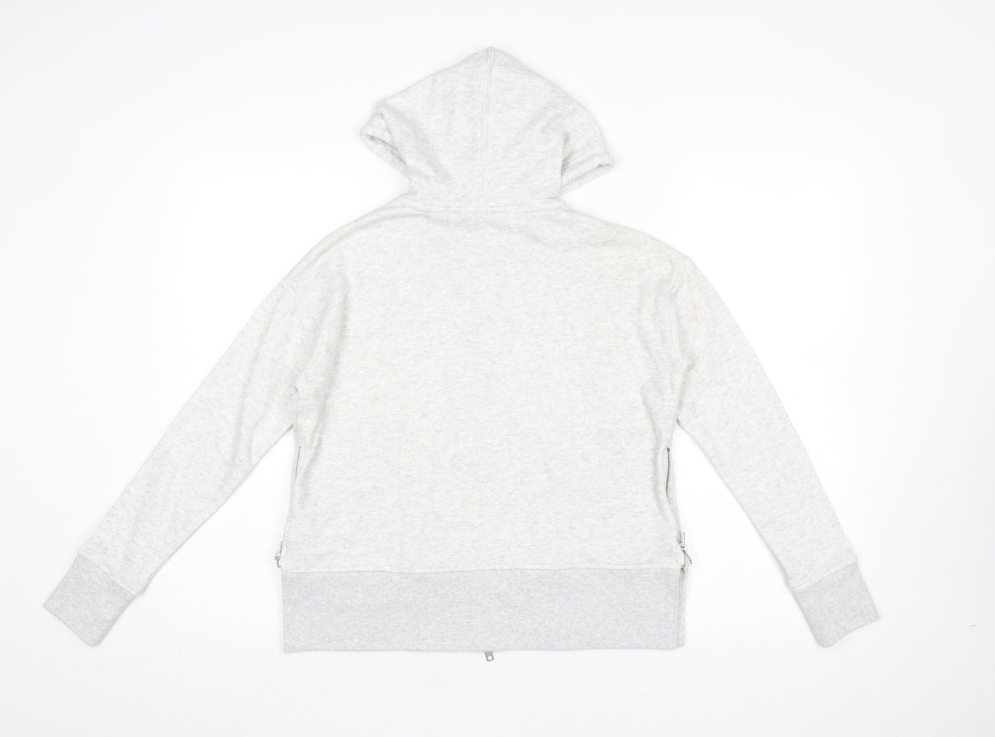 Tommy Hilfiger Women Grey Full Zip Hoodie XXS Cotton Blend