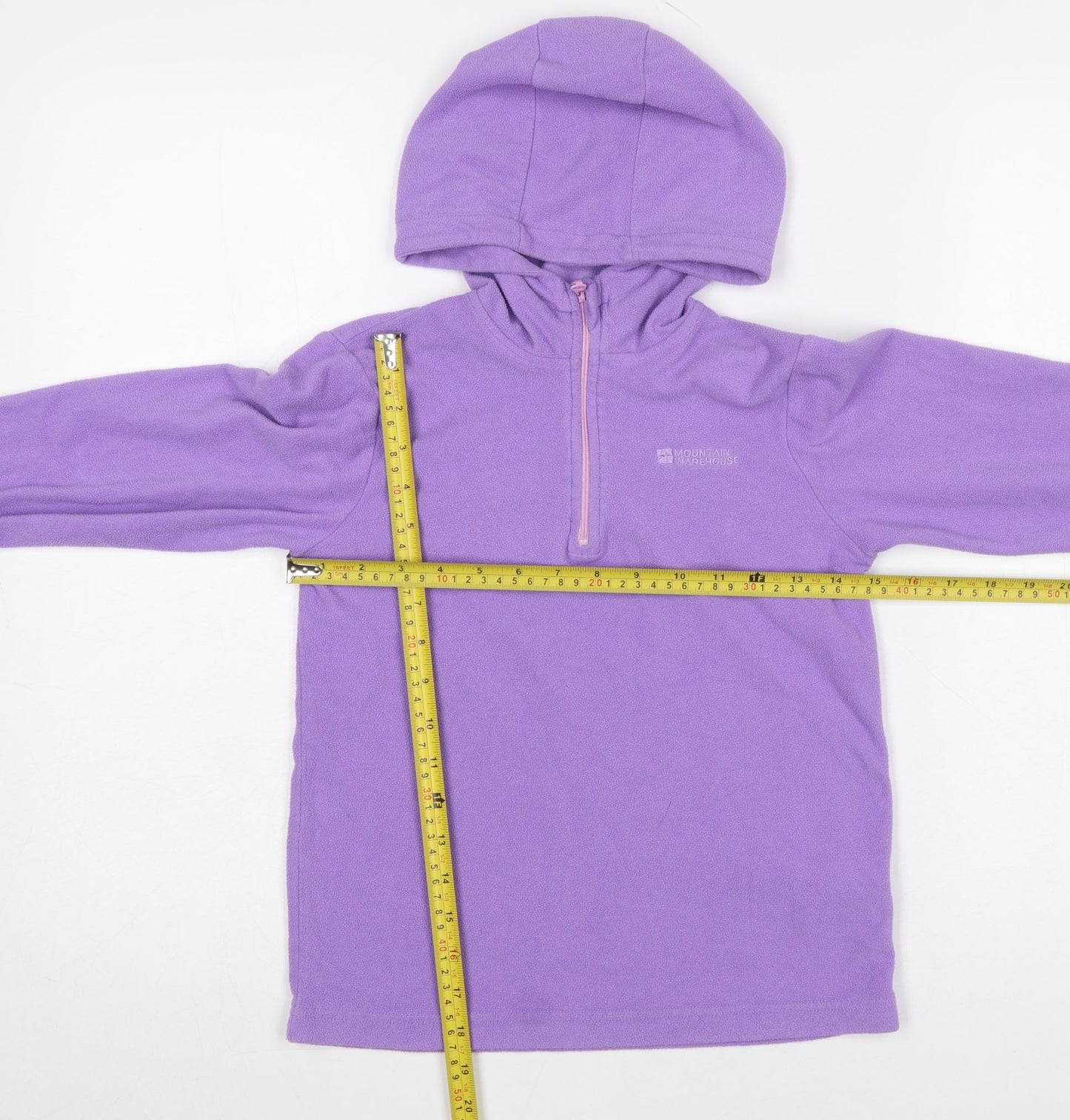 Mountain Warehouse Girls Purple Fleece 1/4 Zip Hoodie 9-10 Years
