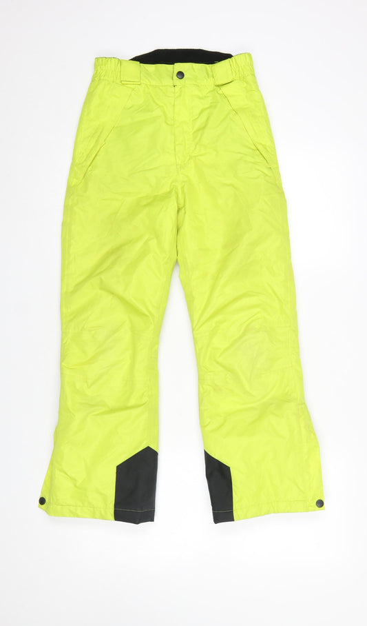 Crane Boys Yellow 9-10 Years Waterproof Insulated Snow Pants