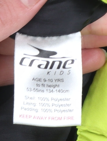 Crane Boys Yellow 9-10 Years Waterproof Insulated Snow Pants