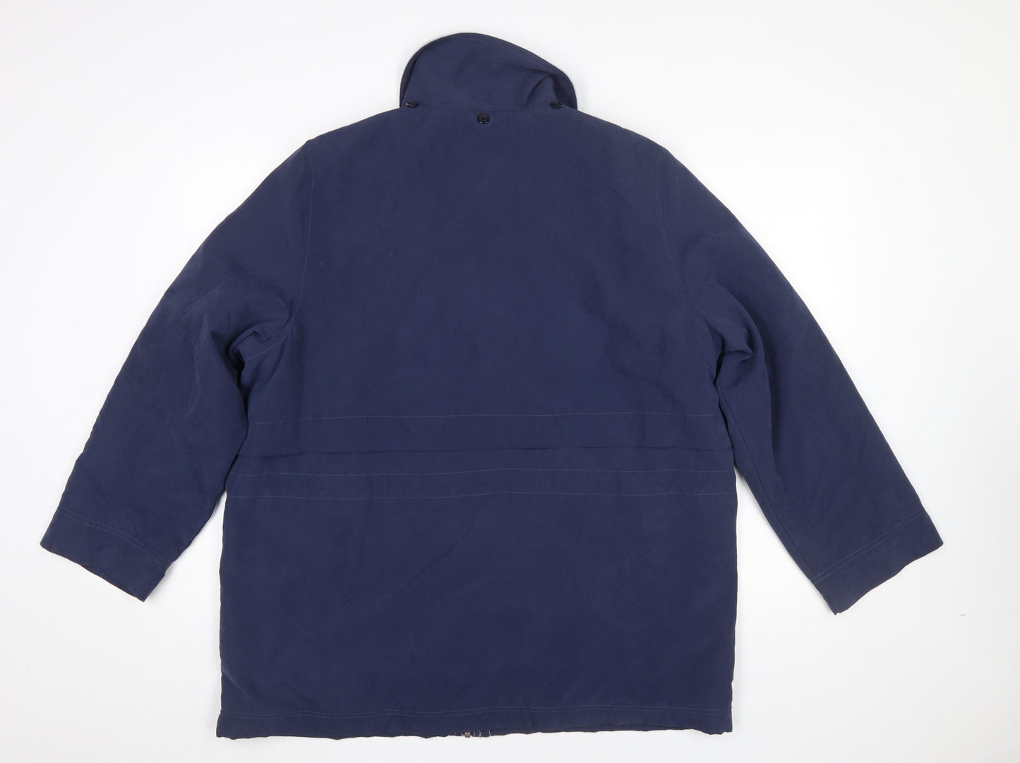 Marks and Spencer Men's Blue Parka Jacket Size 16 Plus Polyester