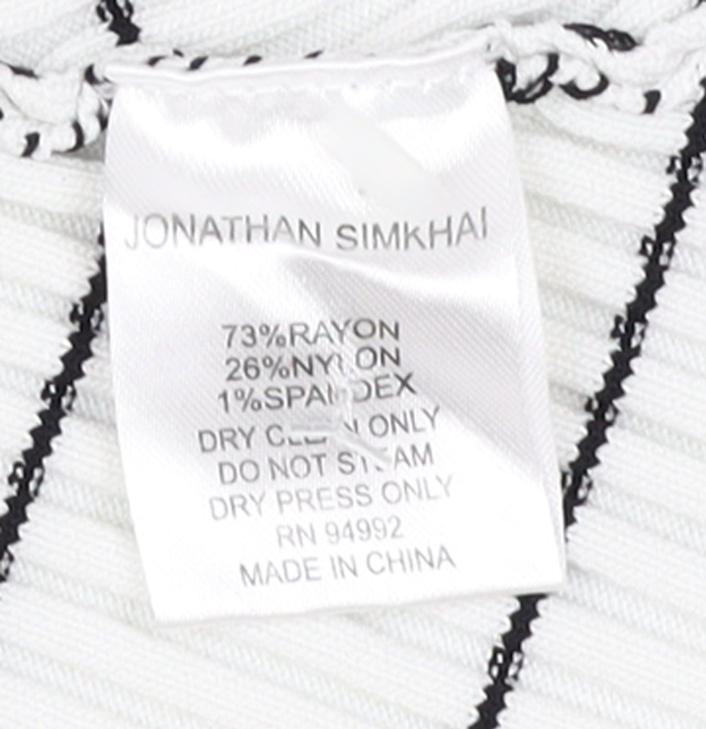 Jonathan Simkhai Women’s White Wrap Stripe Knit Skirt XS