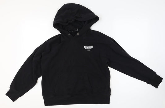 DKNY Sport Boys Black Pullover Hoodie S Cotton Blend Casual