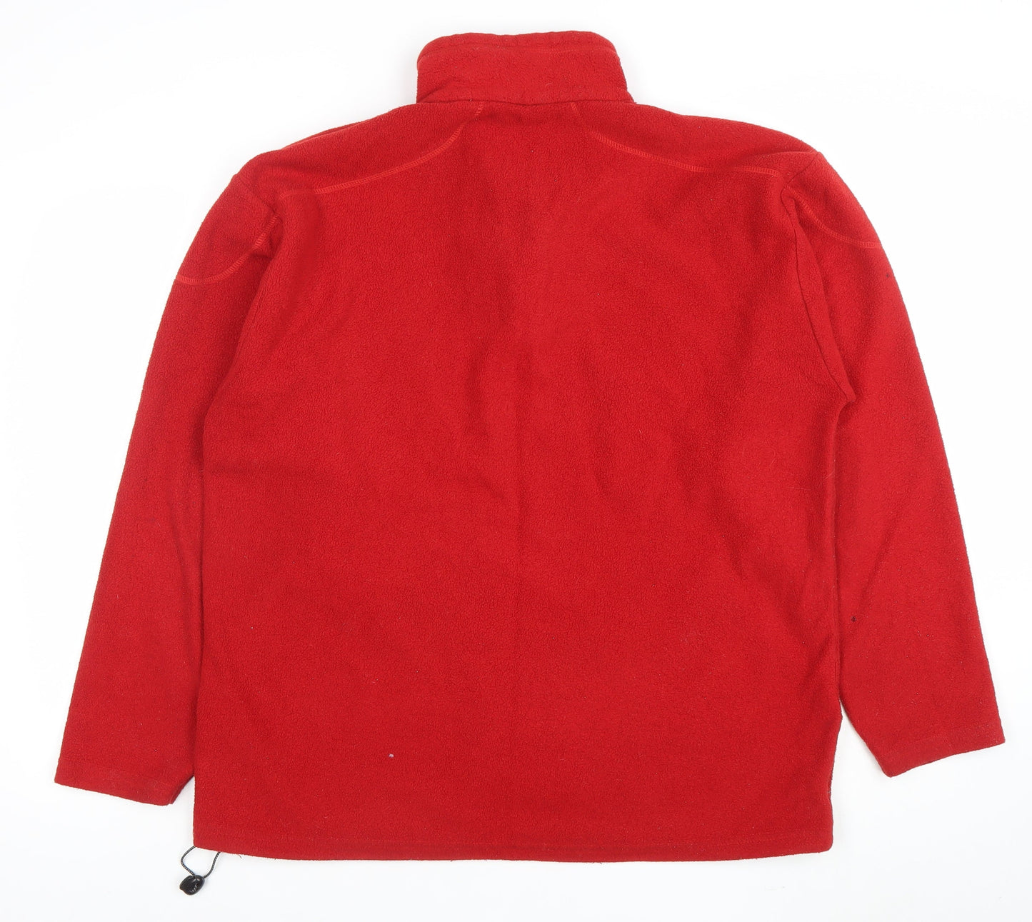 Urban Spirit Mens Red Fleece 1/4 Zip Pullover Sweatshirt Size L