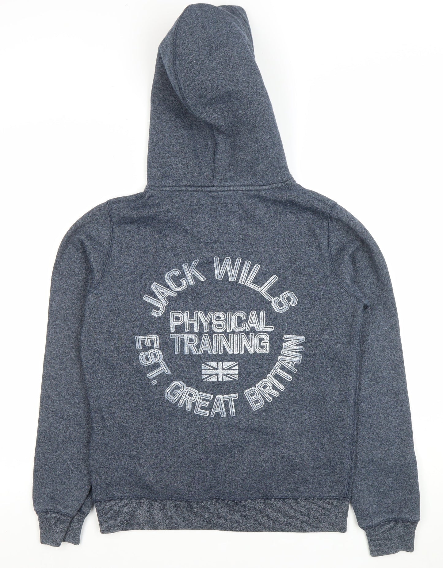 Jack Wills Women Blue Pullover Hoodie Size M Embroidered Logo