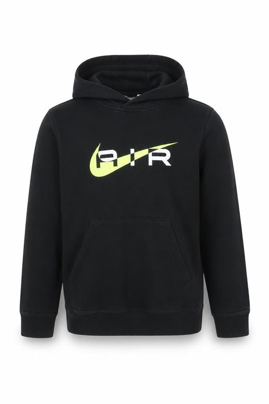 Nike Boys Black Air Pullover Hoodie M Cotton Blend Long Sleeve