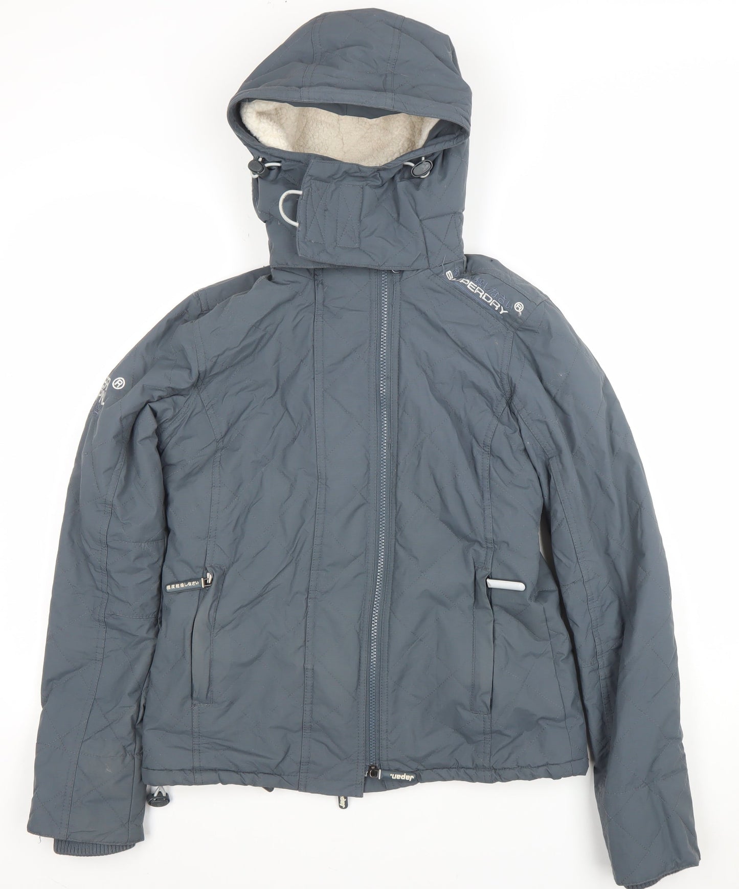 Superdry Men's Grey Small Hooded Puffer Jacket Windcheater