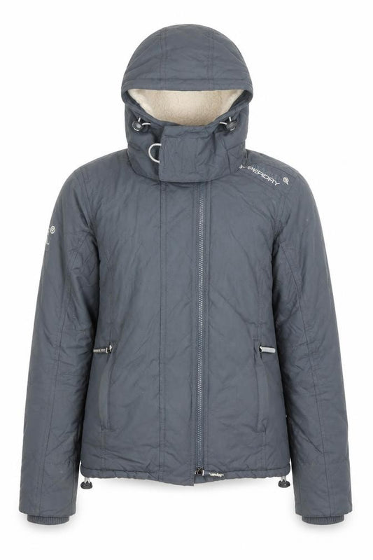 Superdry Men's Grey Small Hooded Puffer Jacket Windcheater