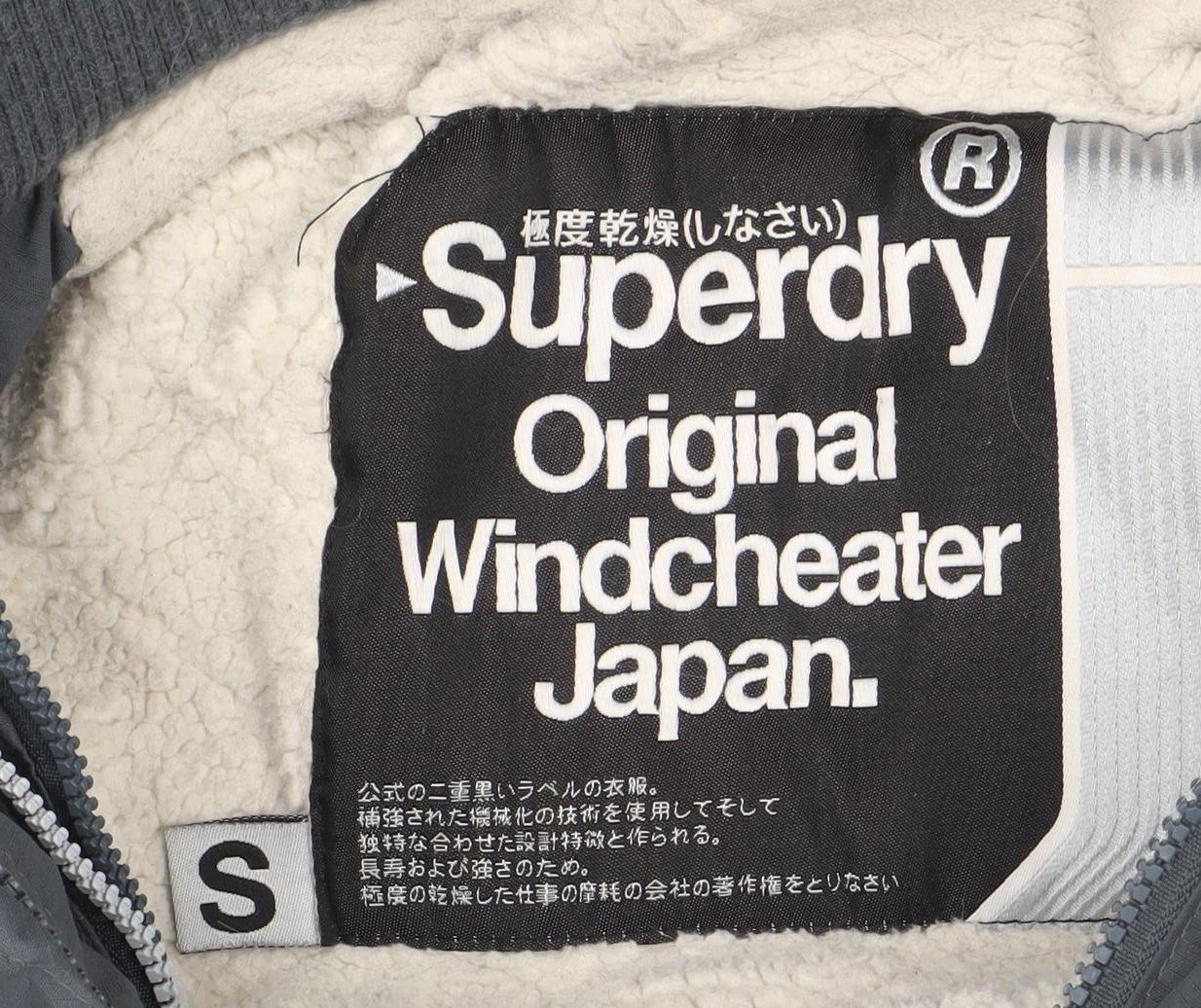 Superdry Men's Grey Small Hooded Puffer Jacket Windcheater