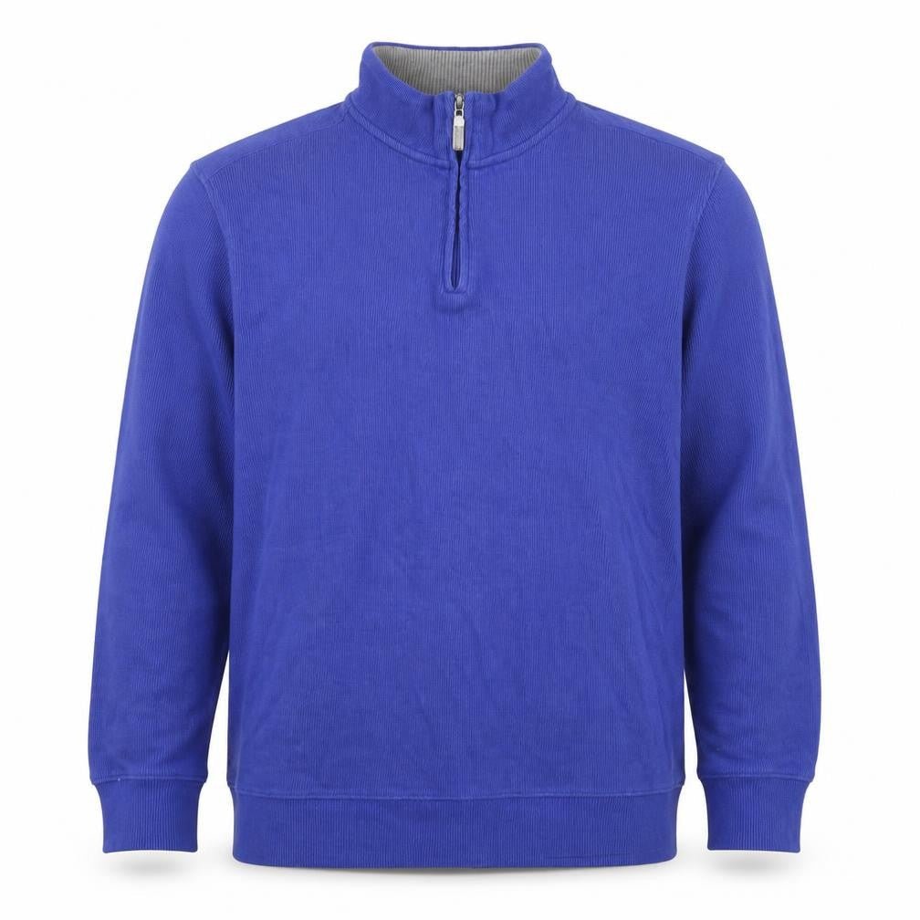 Jacques Vert Men's Blue 1/4 Zip Cotton Sweatshirt Size M