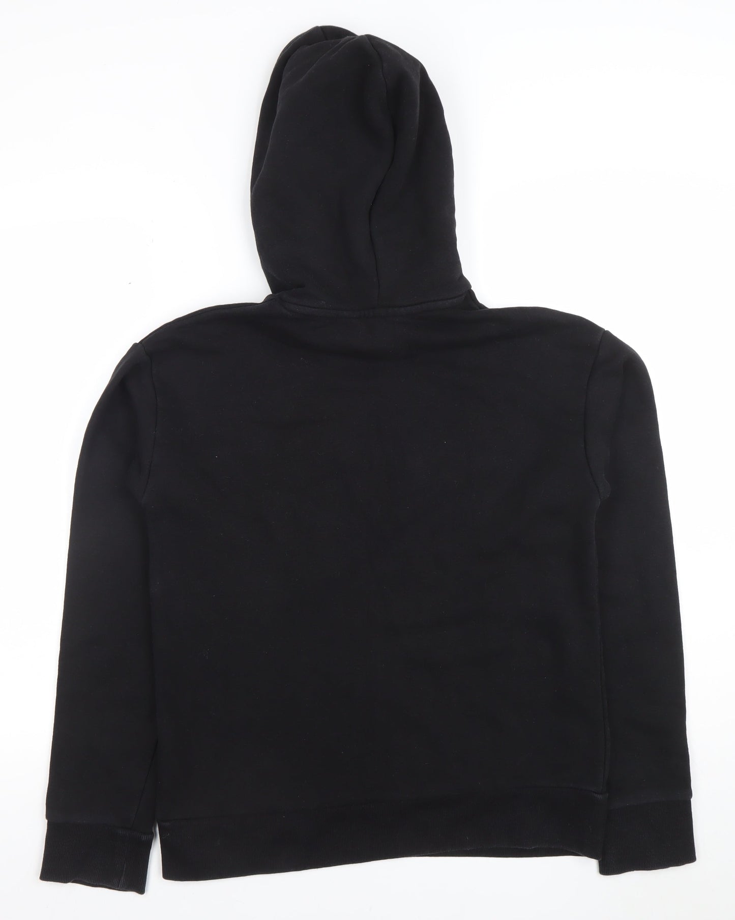 USAPRO Unisex Black Pullover Hoodie S Regular Fit Fleece Logo Sweatshirt