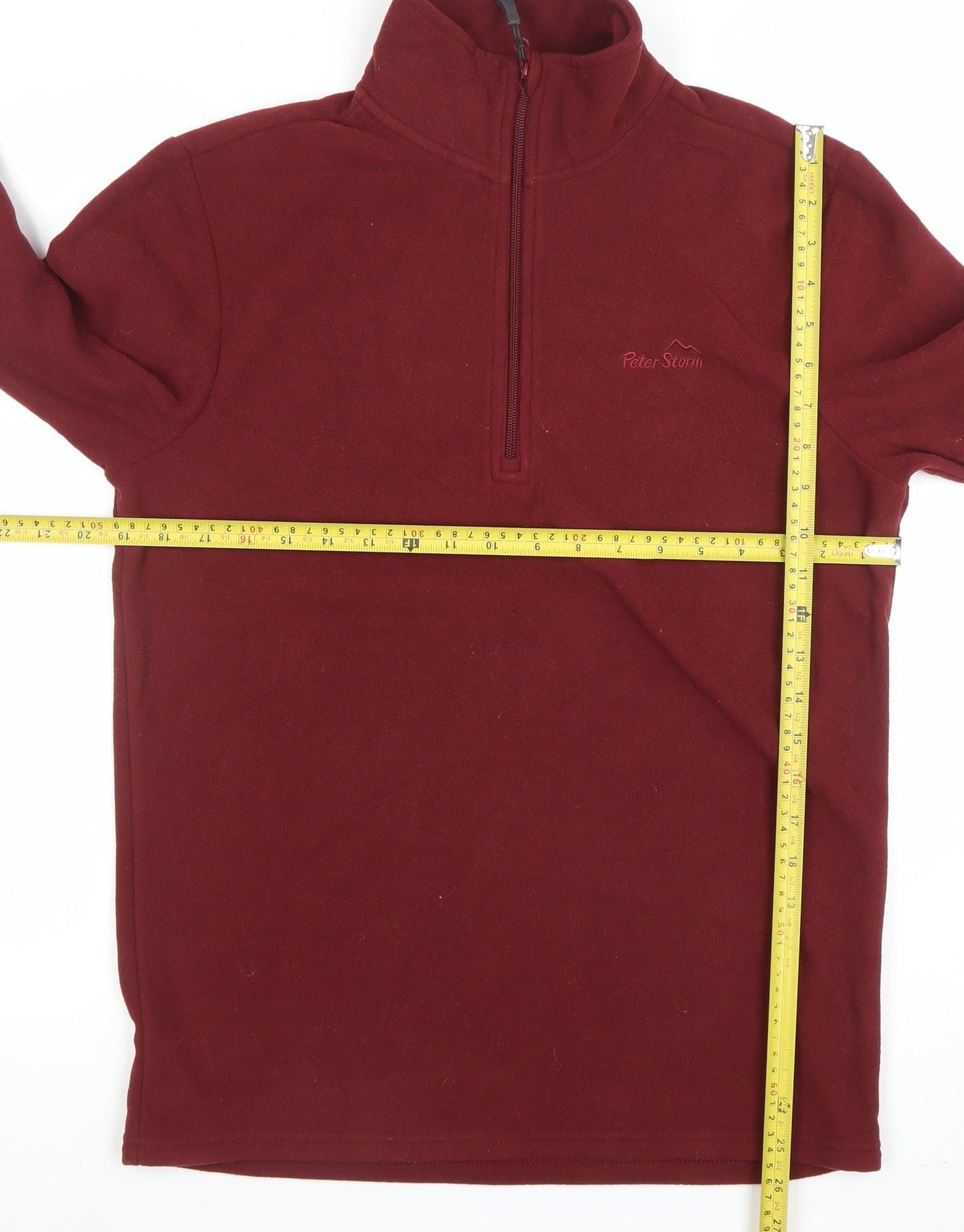 Peter Storm Men's Red Fleece 1/2 Zip Pullover Sweatshirt Size S
