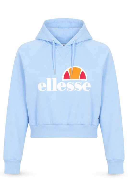 Ellesse Womens Blue Hoodie Size 12 Pullover Cotton Blend Logo Hooded Sweatshirt