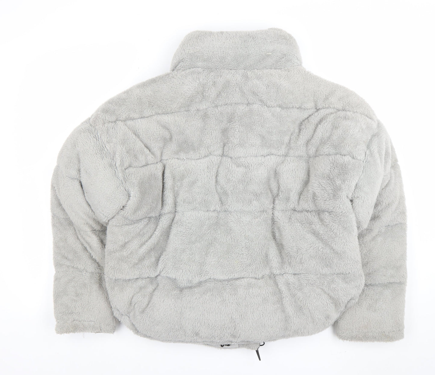 Light Before Dark Women’s Grey Faux Fur Puffer Jacket Size S