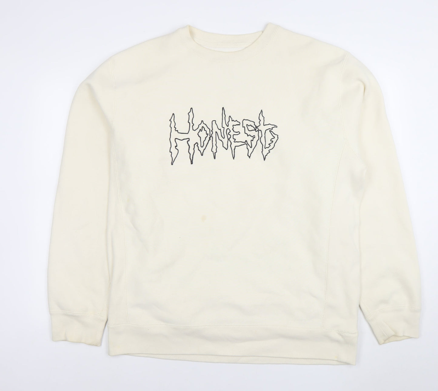 Honest Skateboards Mens Ivory XL Pullover Sweatshirt Graphic Logo