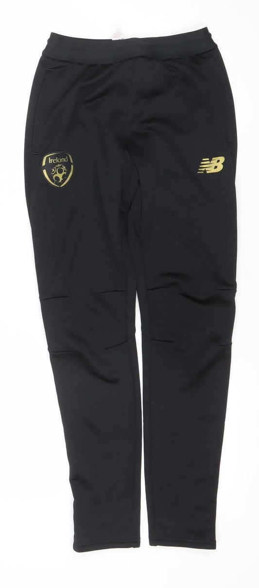 New Balance Boys Black XL Track Pants Football Training Tapered Fit