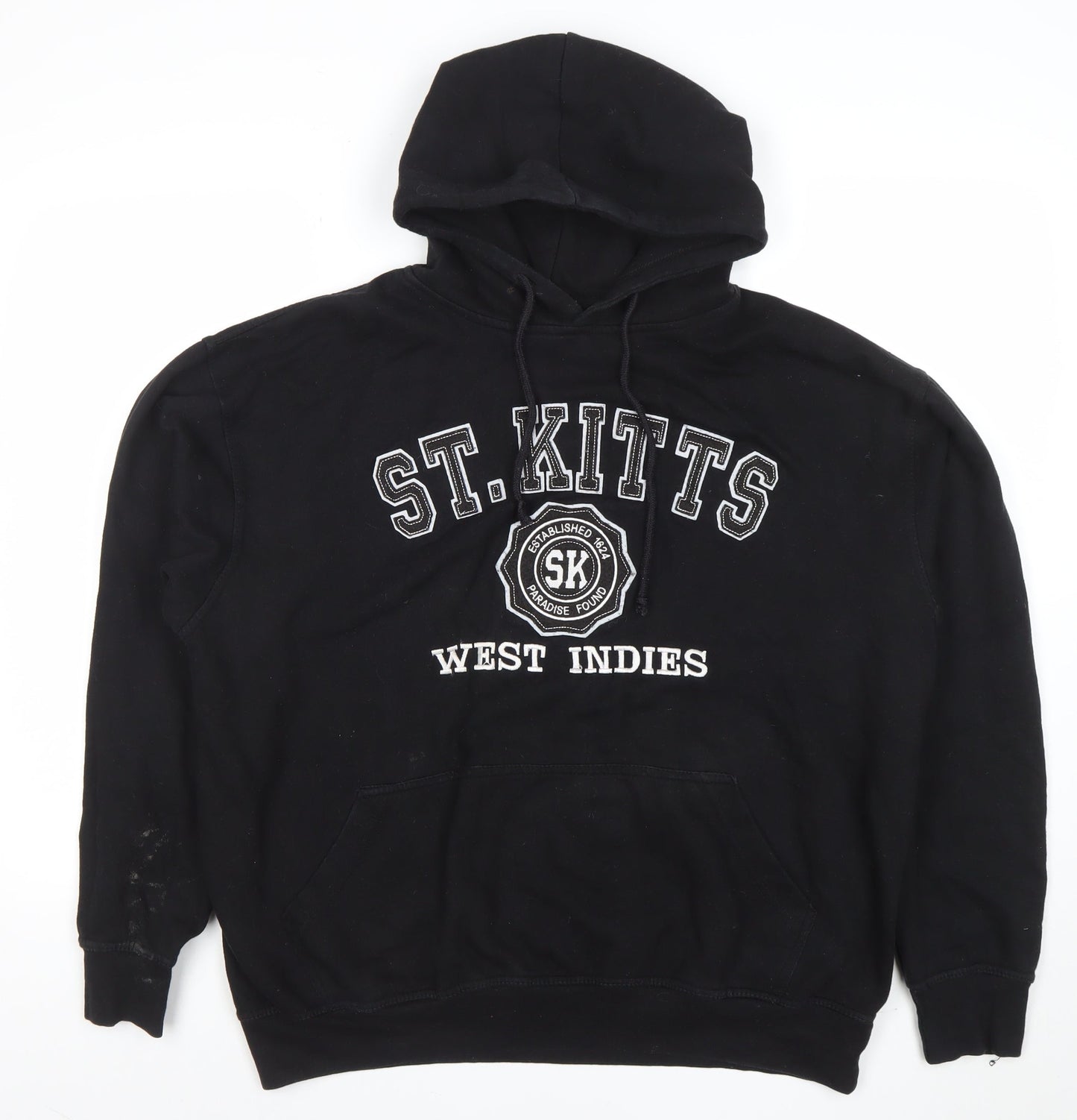 Old Dock Apparel Men’s Black XL Hooded Pullover St. Kitts Sweatshirt
