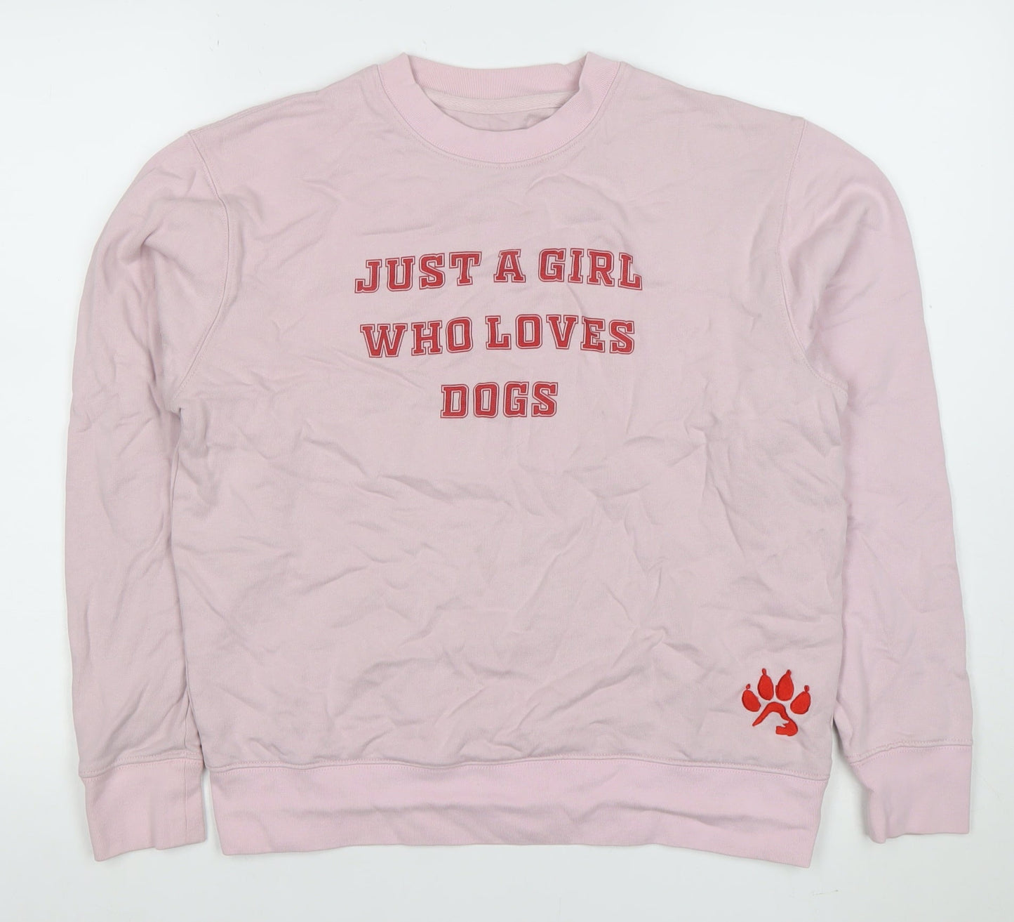 Armedangels Women Pink Cotton Graphic Pullover Sweatshirt Size S
