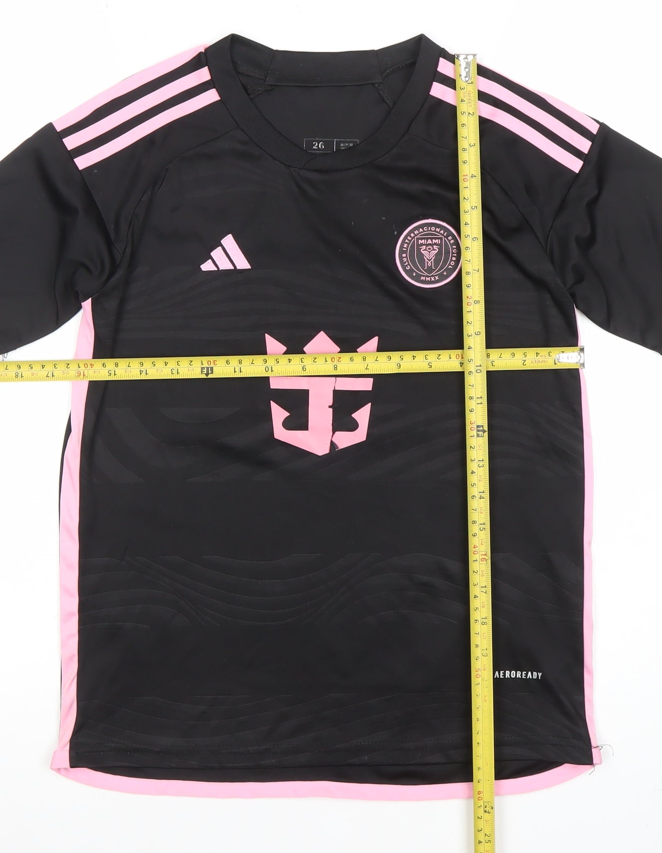 Adidas Boys Black Inter Miami Messi 10 Jersey T-Shirt 8-9 Years