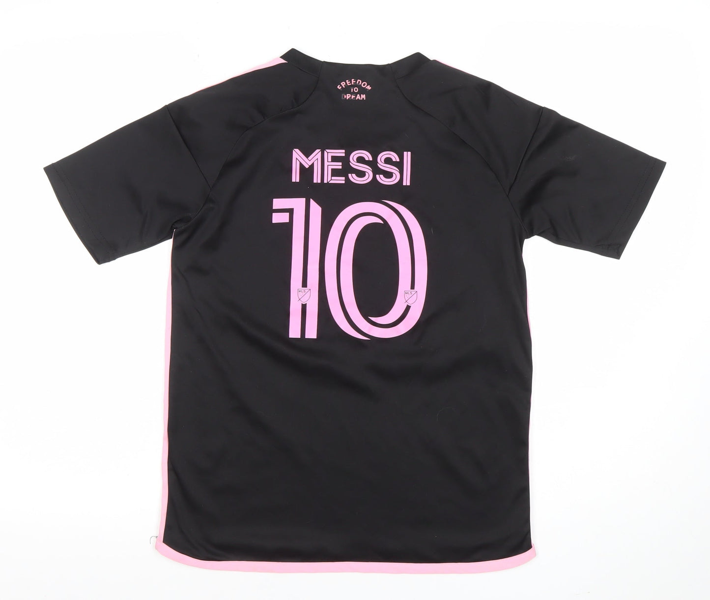 Adidas Boys Black Inter Miami Messi 10 Jersey T-Shirt 8-9 Years