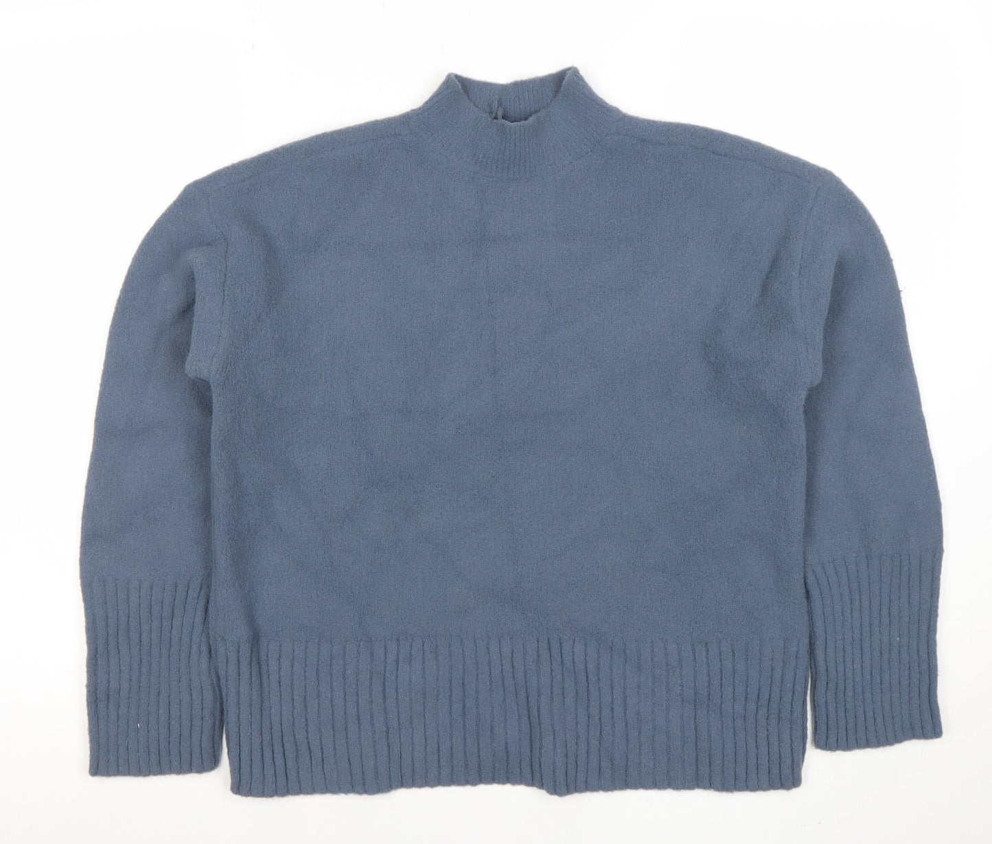 Marks and Spencer Women’s Blue Mock Neck Pullover Jumper Size M