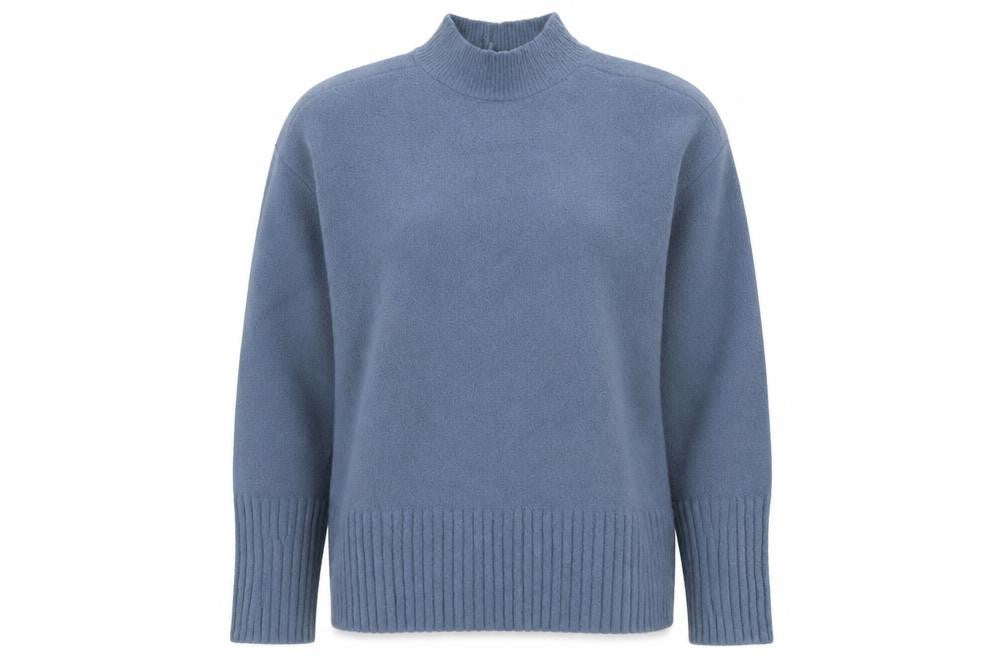 Marks and Spencer Women’s Blue Mock Neck Pullover Jumper Size M