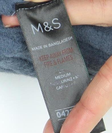 Marks and Spencer Women’s Blue Mock Neck Pullover Jumper Size M