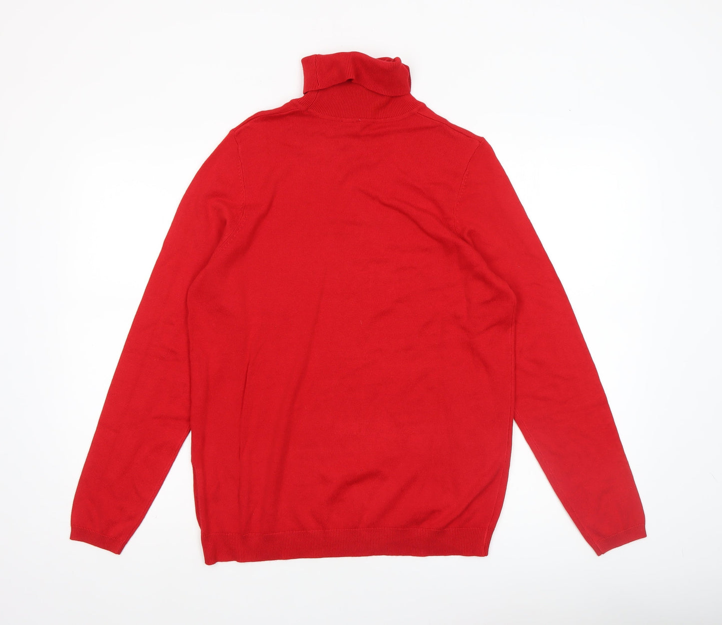Pimkie Women's Red Roll Neck Long Sleeve Pullover Jumper XL