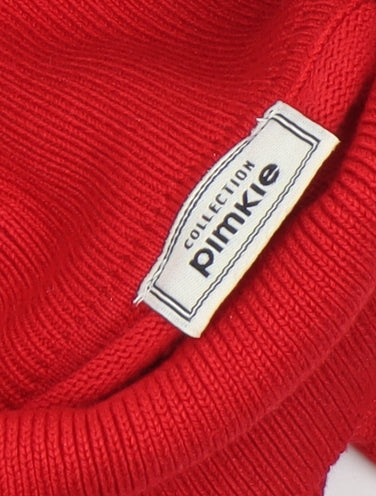 Pimkie Women's Red Roll Neck Long Sleeve Pullover Jumper XL
