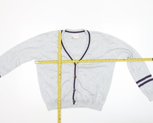 Rupert & Buckley Women's Grey V-Neck Cardigan Size 14