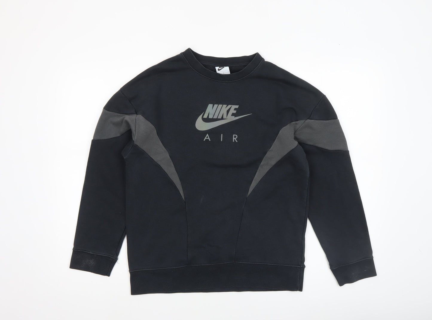 Nike Boys Black Air Logo Pullover Sweatshirt Size 146cm