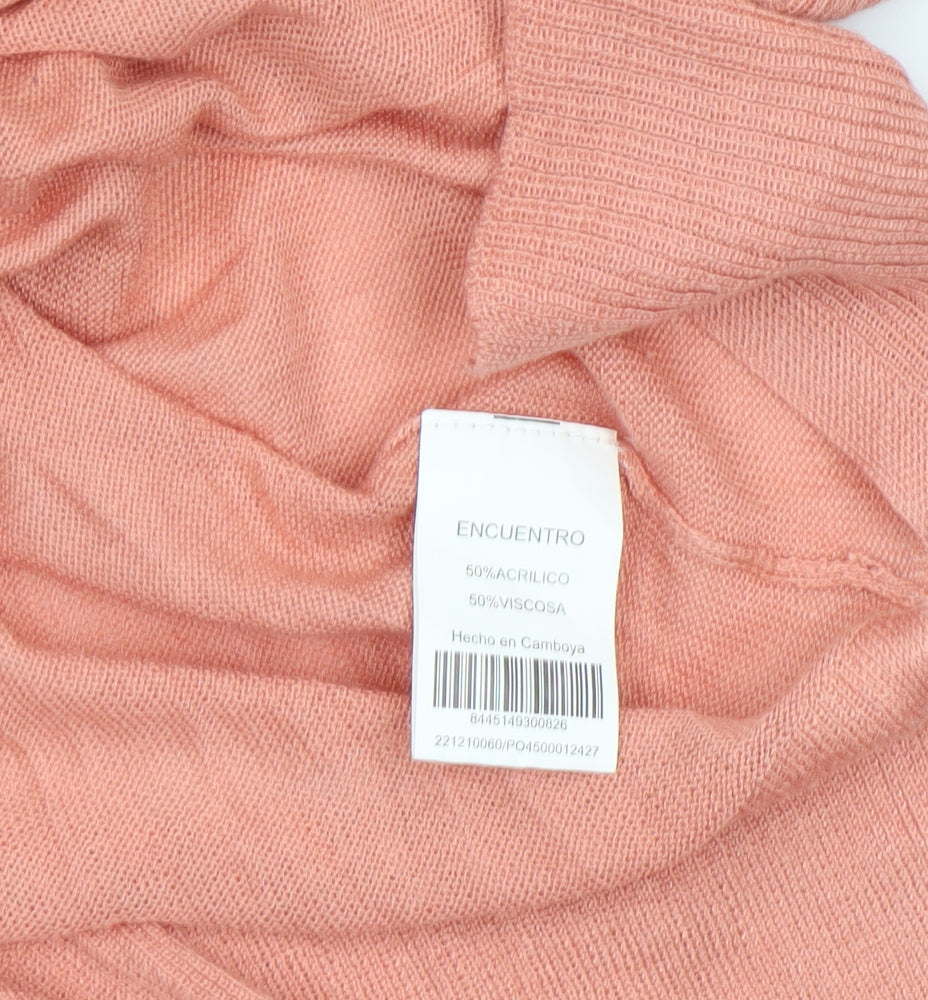 Encuentro Women’s Pink Knit Pullover Jumper Size S