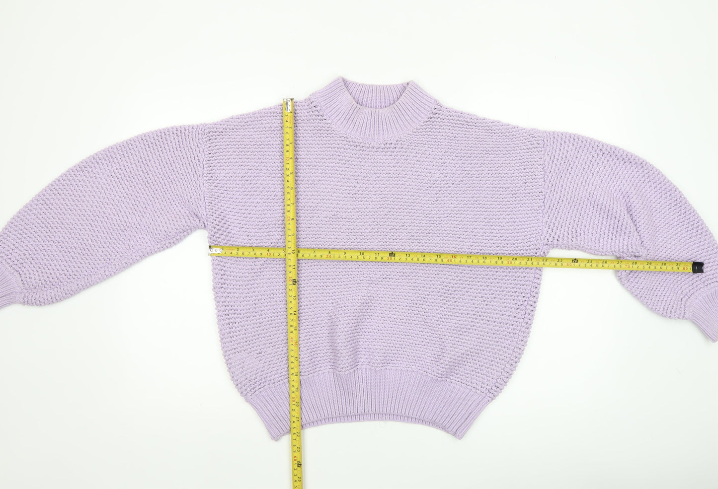 MNG Women’s Purple Mock Neck Chunky Knit Pullover Jumper Size 14