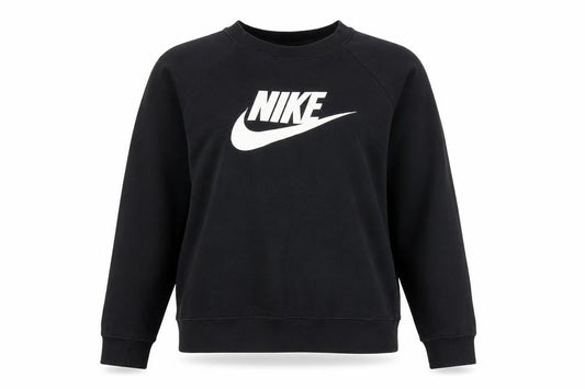 Nike Women's Black Small Pullover Sweatshirt Crew Neck Cotton Blend