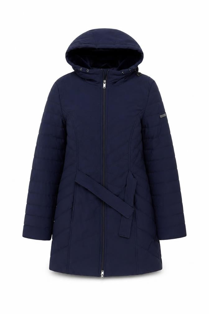 Centigrade Women's Blue Long Hooded Puffer Coat Size S
