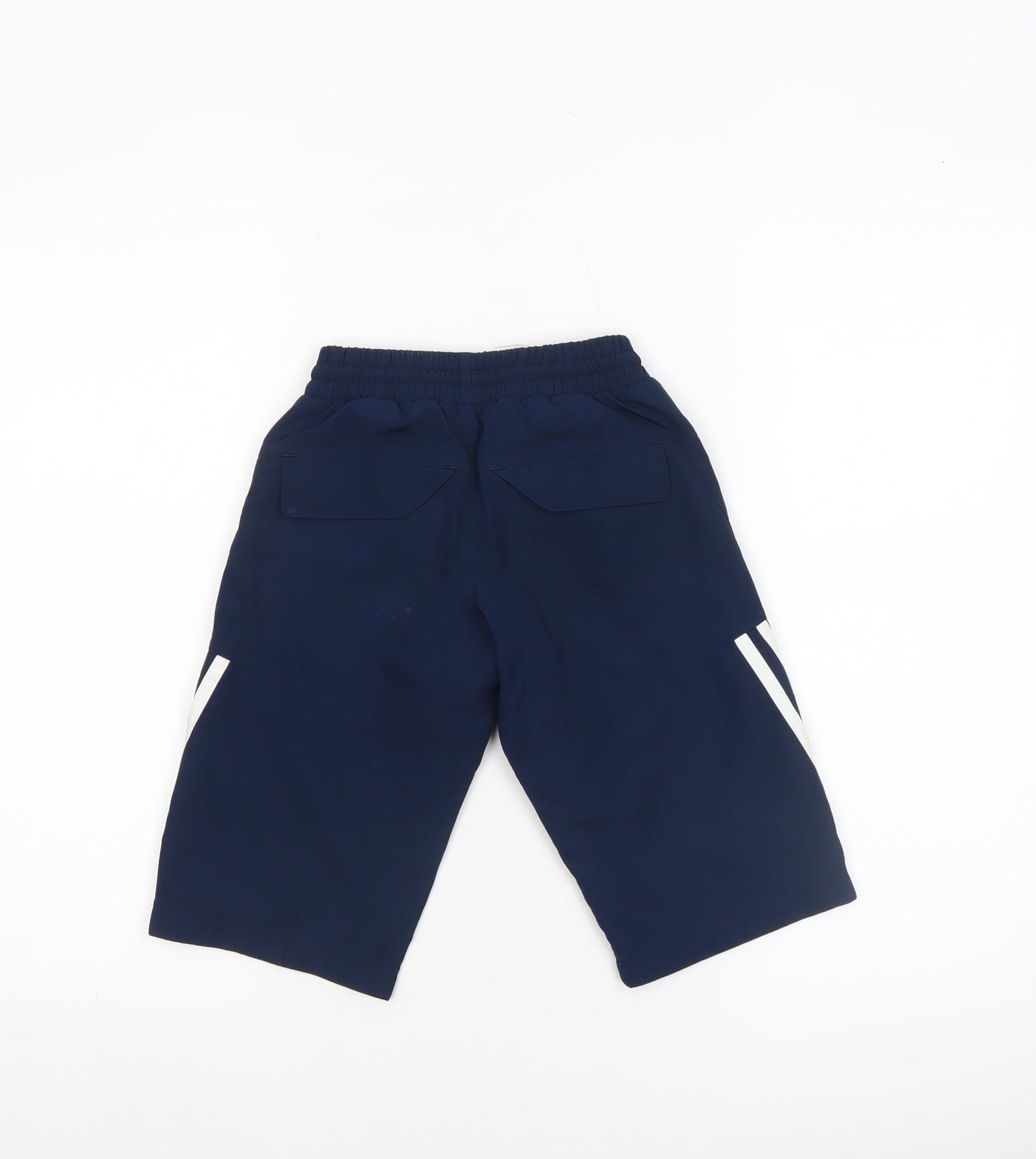Adidas Boys Blue 4-5 Years Athletic Shorts with Stripes