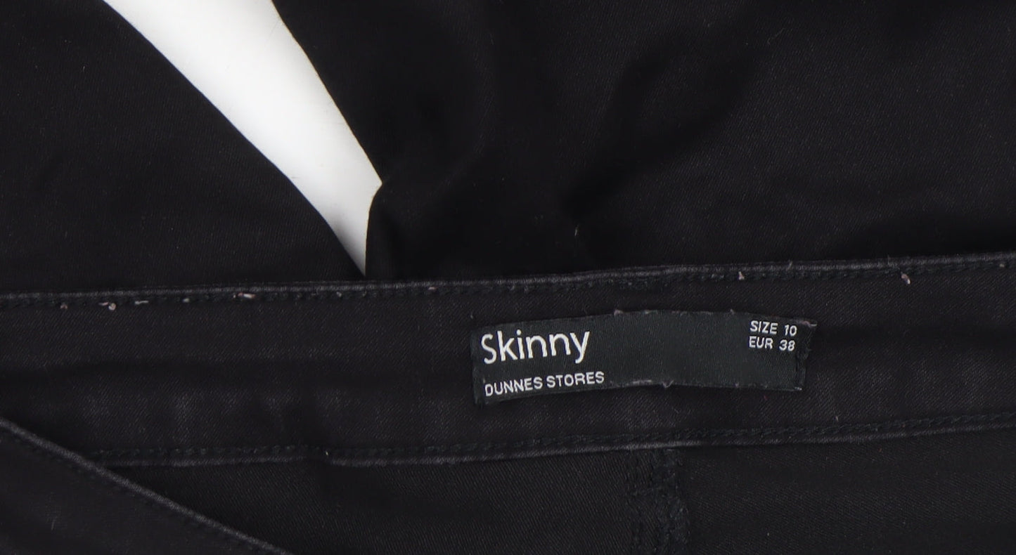 Dunnes Stores Women's Black Skinny Jeans Size 10 Slim Fit Denim
