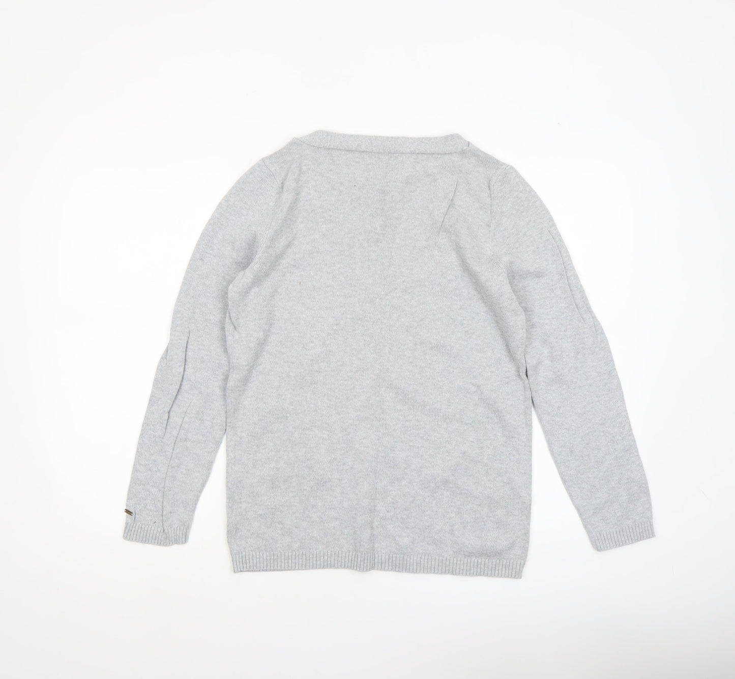 Tommy Hilfiger Women's Grey Beaded Knit Jumper Size M