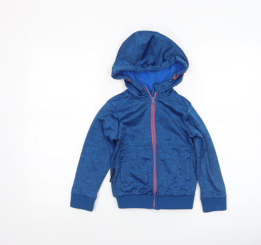 Mountain Warehouse Boys Blue Full Zip Hoodie Size 5-6 Years Fleece Lined