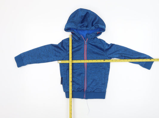 Mountain Warehouse Boys Blue Full Zip Hoodie Size 5-6 Years Fleece Lined