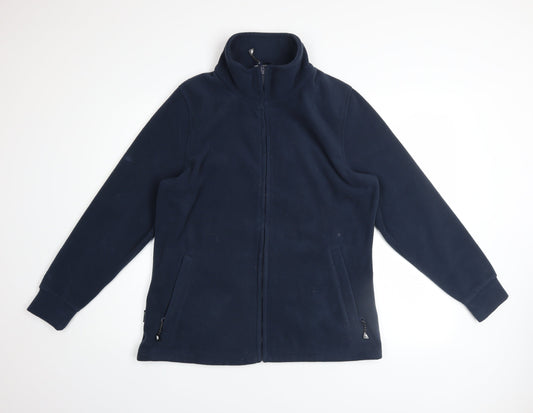 Trespass Women Blue Fleece Full Zip Jacket Size 12 Outdoor Warm