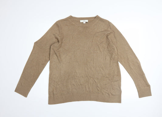 Marks and Spencer Women’s Beige Crew Neck Acrylic Jumper Size 14