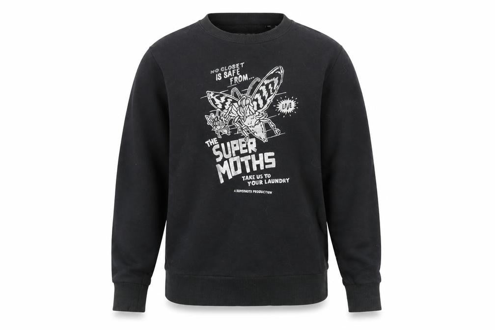 Superdry Womens Black UK 10 Graphic Pullover Sweatshirt