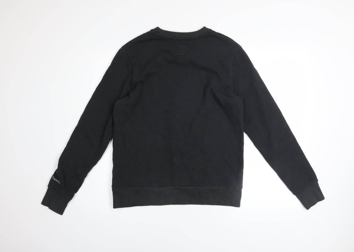 Superdry Womens Black UK 10 Graphic Pullover Sweatshirt
