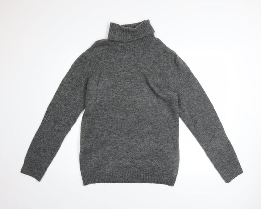 TOG24 Womens Grey Roll Neck Acrylic Knit Jumper Size 12
