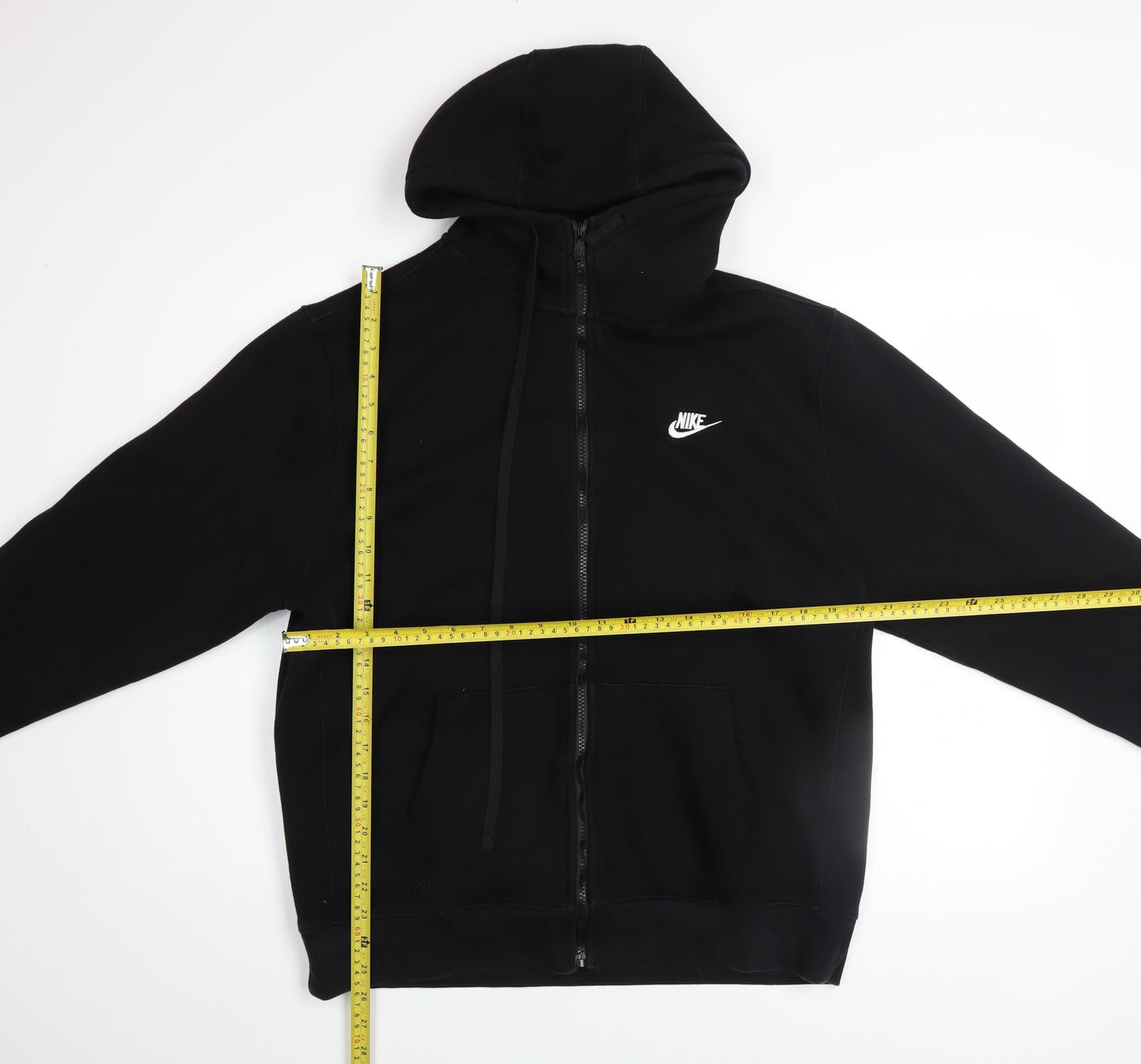 Nike Men's Black 2XL Full Zip Fleece Hoodie Sweatshirt