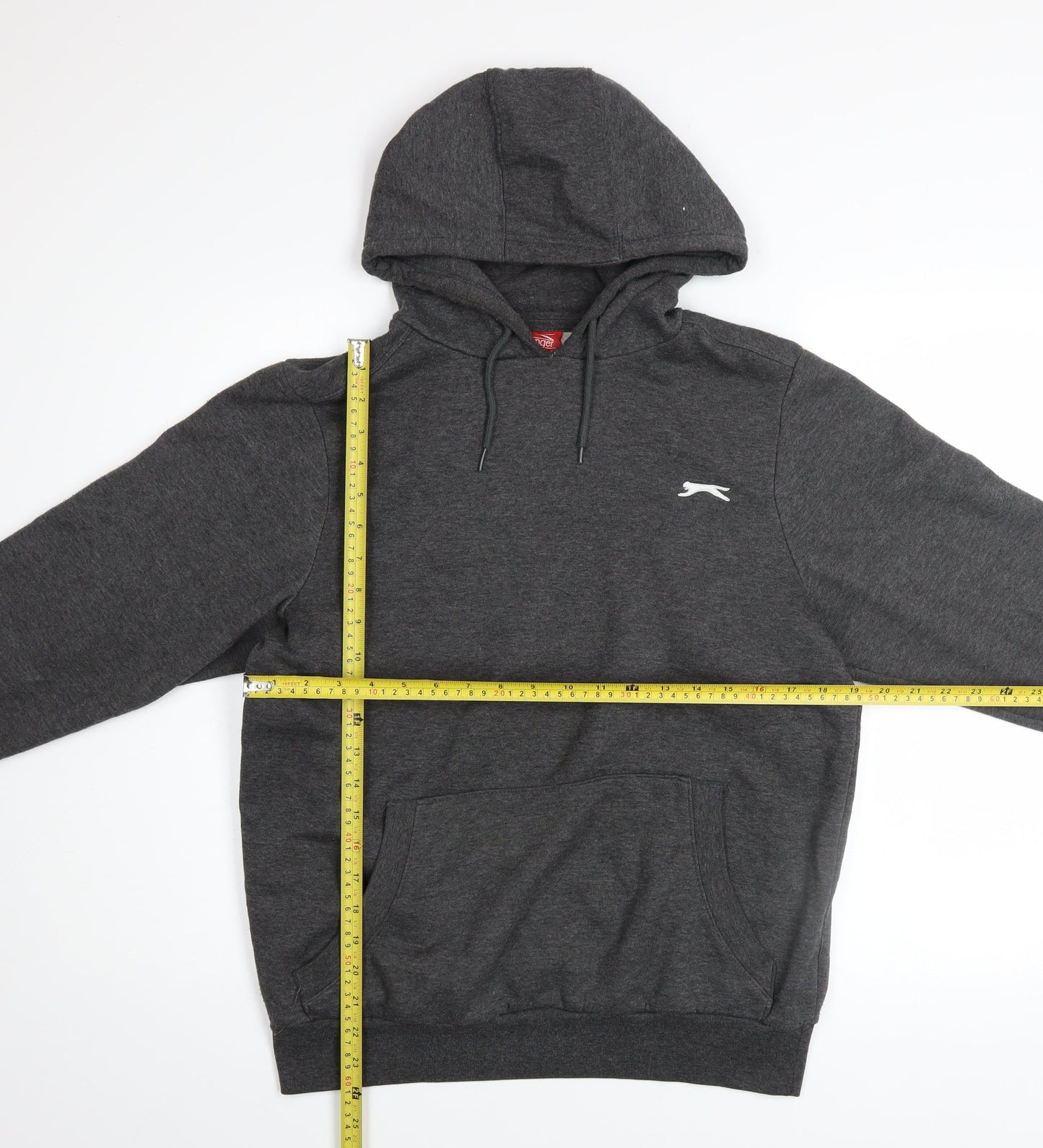 Slazenger Men's Grey Pullover Hoodie XS Regular Fit Fleece