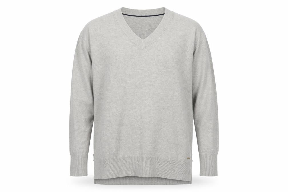 Tommy Hilfiger Men's Grey V-Neck Cotton Pullover Jumper M