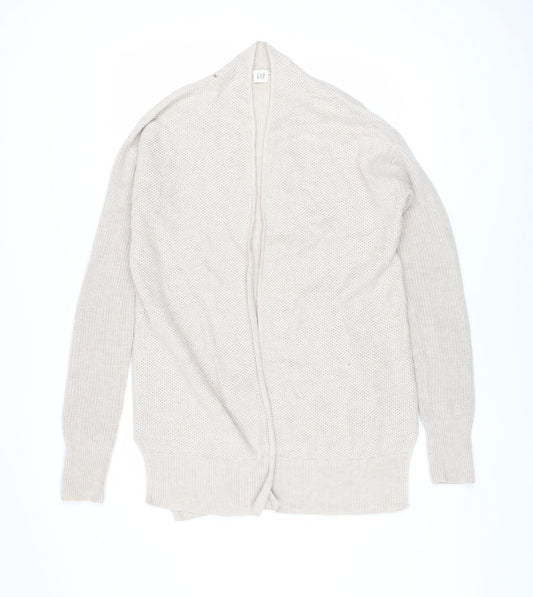 GAP Women’s Beige Open Knit Long Sleeve Cardigan Size S